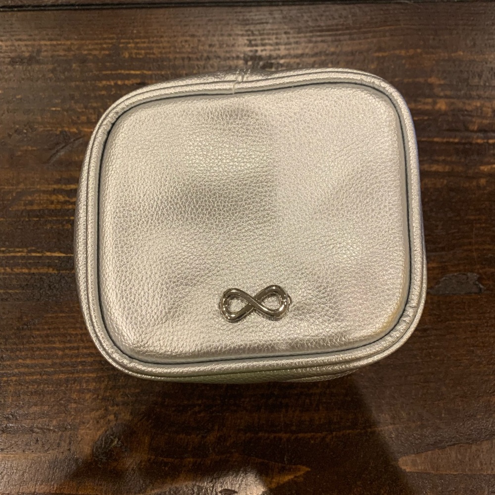 Metallic Silver Jewelry Bag